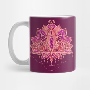 Elegant Gentle Rose Watercolor Lotus / Lily flower Mug